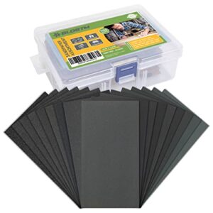 BLOSTM Assorted Sandpaper 102PCS - 60 to 3000 Grit Wet and Dry Sandpaper for Wood & Metal 6 of Each