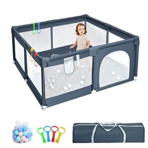 YIFOV Baby Playpen for Babies and Toddlers: Baby Plan Pen with Anti-Collision Foam and Breathable Mesh
