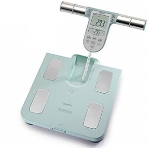 OMRON BF511 Clinically Validated Full Body Composition Monitor with 8 high-precision sensors for hand-to-foot measurement - Turquoise