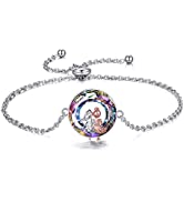 VONALA 925 Sterling Silver Sister Heart Bracelet, Infinity Symbol Design Friendship Jewellery Chr...