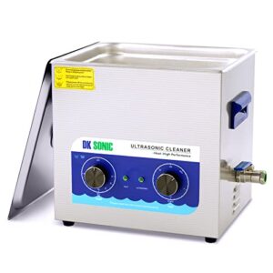 Commercial Ultrasonic Cleaner-DK SONIC 10L 240W Sonic Cleaner with Heater Basket for Jewelry