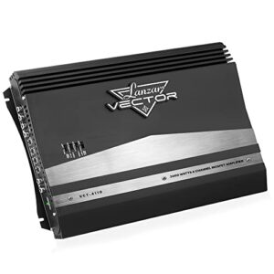 Lanzar VCT4110 4-Channel High Power MOSFET Amplifier - Slim 2000 Watt Bridgeable Mono Stereo 4 Channel Car Audio Amplifier w/Crossover Frequency
