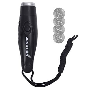 XREXS Electronic Whistle Handheld Emergency Survival 3-Tone Sport Whistle with Lanyard for Referee Coaches P.E. Teacher Training Outdoor Camping Personal Professional Dog Whistle (Black)