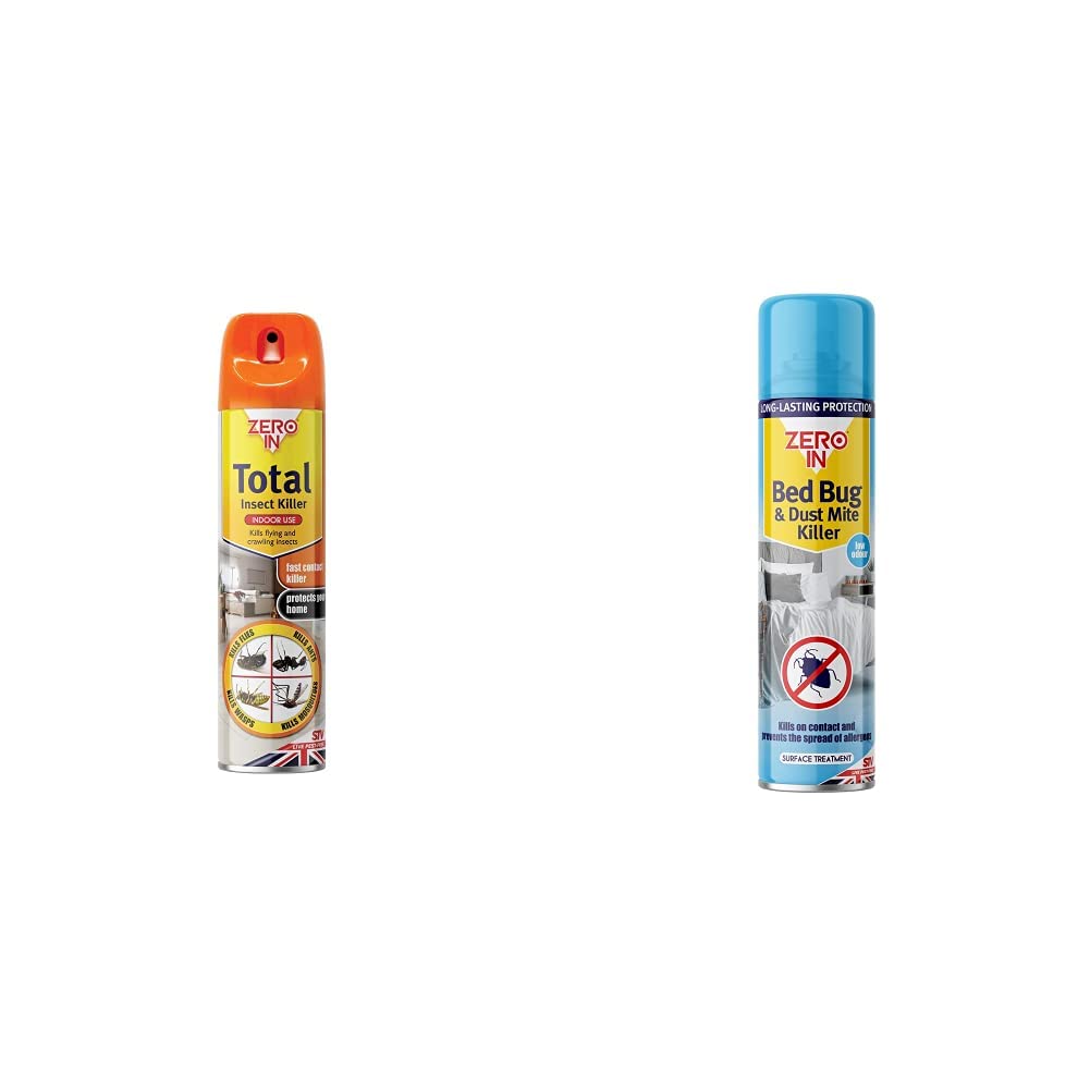 Zero In ZER905 Total Insect Killer & ZER968 Bed Bug Killer Spray 300 ml