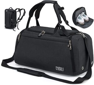 Sports Duffle Bag with Shoes Compartment and Wet Pocket
