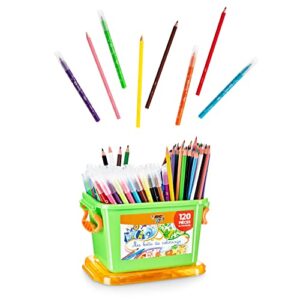 BIC Kids Colouring Set Of 120 Colouring Pencils and Felt Pens for Kids in Assorted
