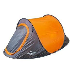 Milestone Camping 18809 2 Man Festival Pop-Up Tent with Carry Storage Bag