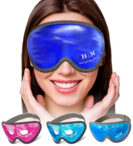 Cooling Eye Mask -HM Hangover Mask- Our Reversible Ice Eye Mask Soothes Puffy Eyes and Dark Circles - Our Cold Eye Mask Can be used Hot or Cold and Helps to Relieve Headaches