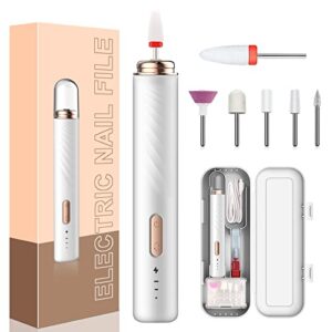 Nail Drill Electric Nail Files Professional Rechargeable Electric Nail Drill Machine with Ceramic Nail Bit for Beginners
