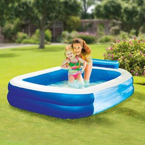 TP Giant Paddling Pool | Blue and White |195 x 145 x 40 cm | Pool for the Garden | For kids 3+
