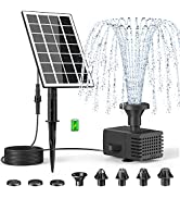 SZMP Solar Fountain Pump 2023 Upgraded, 3.5W Solar Bird Bath Fountain with 7 Nozzles, 16.4ft Powe...