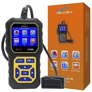 DonosHome Handhelds OBD2 Scanner Diagnostic Engine Fault Code Reader Battery Level Indicator Voltmeter Freeze Frame DTC Lookup O2 Sensor I/M Readiness Crangking System Test Car Since 1996