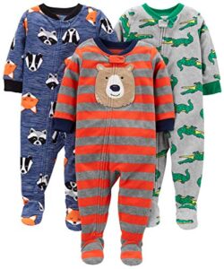 Simple Joys by Carter's Toddlers and Baby Boys' Loose-Fit Flame Resistant Fleece Footed Pyjamas