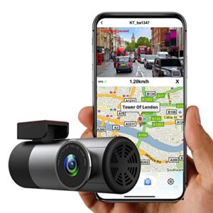 Upgraded Mini 02 Built in WiFi GPS Dash Cam Car Dashboard Camera Recorder With 64GB TF Card Storage