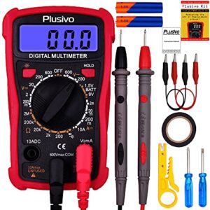 Multimeter Kit – Digital Multimeter Voltage Current Resistance Tester Car Battery for Measuring ACVoltage and DCVoltage