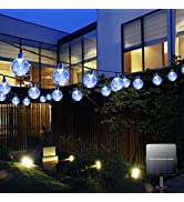 Solar Garden Lights Outdoor Waterproof, 100LED 12M/39Ft Solar Fairy Lights, Crystal Ball Lights w...