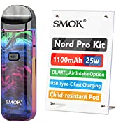 SMOK Nord 5 2000mAh 80W E Cigarettes Vape Starter Kit with 2ml Refillable Pod, Upgrade Airflow Co...