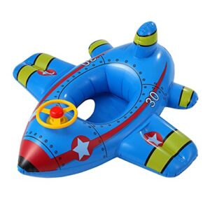 Faxianther Toddlers Inflatable Pool Float Kids Girls Boys Swimming Ring Float Seat Boat Baby Infants Airplane Design Floaties Inflatable Ride-ons Summer Party Decor for 1-4 Yrs