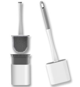 Revolutionary Silicone Toilet Brush with Quick Drying Holder