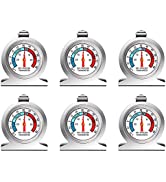 Thlevel Fridge Thermometer Freezer Thermometer Refrigerator Temperature Dial Type Stainless Steel...