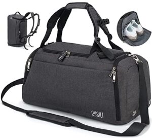 Sports Duffle Bag with Shoes Compartment and Wet Pocket