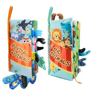Fandina 2 Pcs Soft Baby Books Toys 0 6 12 Months
