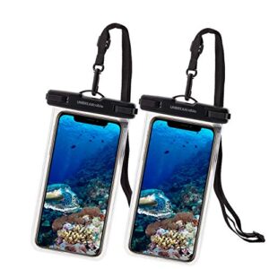 UNBREAKcable Universal Waterproof Phone Pouch 2 Pack - IPX8 Waterproof Phone Case Dry Bag for iPhone 14 13 12 11 Pro Max XR XS X 8 7 6s 6 Plus Samsung S23 S22 S21 S20 S10e S9