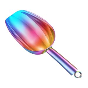 Blissify Ice Cream Scoop (Pack Of 1) - Rainbow Ice Cream Scooper with Comfortable Handle - Sturdy Stainless Steel Scoop Shovel for Animal Food