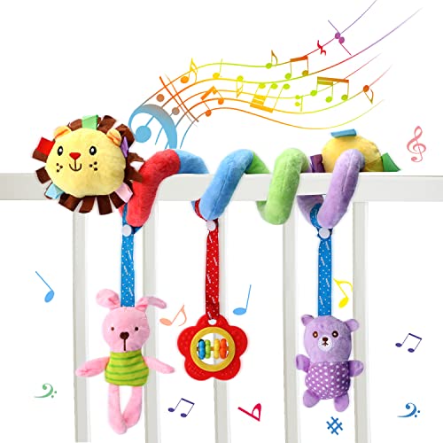 Spiral Pram Toys for Babies Baby Sensory Toys Baby Pram Toys for 0-6 Months