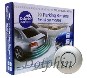 Dolphin DPS400 Reverse Parking Sensors Auto Express Award Winning In 32 Colours 4 Ultrasonic Radar Sensors Kit Audio Alert System Matt & Gloss Black +30 More Colours (Silver)
