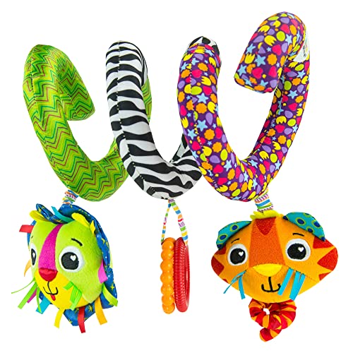 LAMAZE Activity Spiral Baby Pram Toy | Soft Baby Sensory Toy Ideal for Prams and Pushchairs | Suitable from 0 - 6 Months