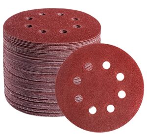 SATC 125mm Sanding Discs 72Pcs Orbital Sander Discs Hook and Loop Sanding Pads for Random Orbital Sander