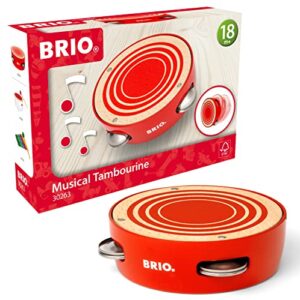 BRIO Tambourine Musical Instrument Educational Toddler Toy for Kids 18 Months Up