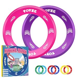 EUCOCO Flying Rings for Kids - 2023 Upgraded Version Outdoor Toys for Boys Girls 2 PACK