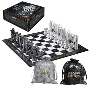 The Noble Collection Harry Potter Wizard Chess Set - Includes Chess Storage Bags - Officially Licensed Harry Potter Film Set Movie Toy - Gifts for Family