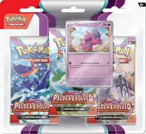 Pokémon TCG: Scarlet & Violet—Paldea Evolved Triple Pack (Tinkatink) - (3 Boosters & Foil Promo Card)