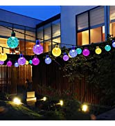 Garlocht Solar String Lights, 30LED 16Ft/5M Solar Fairy Lights Waterproof 8 Modes String Lights S...