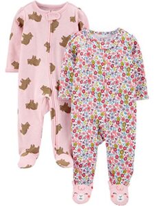 Simple Joys by Carter's Baby Girls' Cotton Footed Sleep and Play