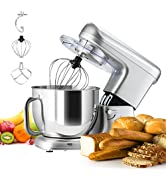 GiantexUK Stand Mixer, 7L Food Mixers with Dough Hook, Beater and Mixing Bowl, 6 Speeds Kitchen E...