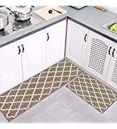 Cekene Kitchen Rug Sets Non Slip Kitchen Floor Carpet Mats Machine Washable Geometric Floor Rug f...