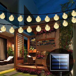 iihome 60 LED String 36ft Outdoor Waterproof Solar-Powered Crystal Ball Decorative Lights for Garden