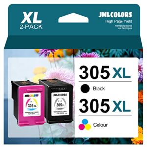 JMLCOLORS 305 Ink Cartridges Black and Colour