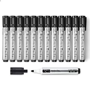 maxtek Whiteboard Pens Markers All Black Dry Erase Pens for Office