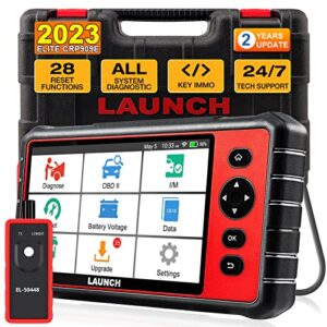 LAUNCH CRP909E OBD2 Scanner All-system Car Diagnostic Tool + 28 Reset Service OBD2 Code Reader / 7” Touchscreen Diagnostic Tool IMMO/EPB/BMS/SAS/TPMS/AutoVIN/ABS Bleeding - 2 years free updates