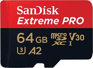 SanDisk 64GB Extreme PRO microSDXC card + SD adapter + RescuePro Deluxe