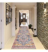 Cekene Oriental Runner Rug Non-Slip 60x180cm Faux Wool Hallway Runner Rug Washable Kitchen Runner...