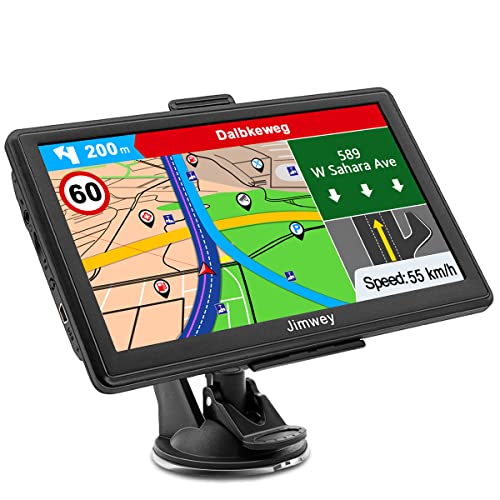 7 Inch UK Sat Nav - Jimwey Car GPS Navigator with 2023 UK Europe Maps