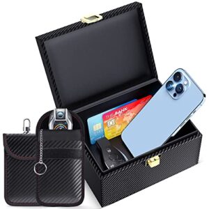 Faraday Box with Pouch 2 Pack for Car Keys