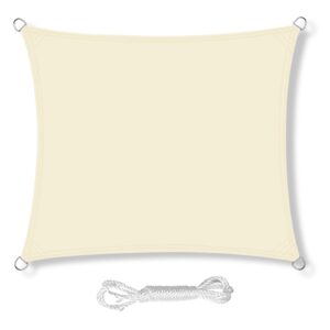 HEYOMART Sun Shade Sail 3m x 3m Square Shade Sails Waterproof Outdoor Garden Patio Party Sunscreen Awning Canopy 98% UV Block With Free Rope