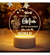 Grandma Birthday Gifts Night Light - Grandma Gifts from Grandchildren, Arcylic Warm White Night L...